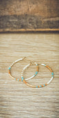 Beautiful Dainty Beaded Hoop Earrings