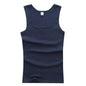 Summer Plus Size Summer Good Men Clothing Tank Tops Elegant Black White Gray Singlets Sleeveless Fitness Men Vest Bodybuilding Vest Summer Men's Vest Gym Casual Vest Sleeveless Vest Clothes