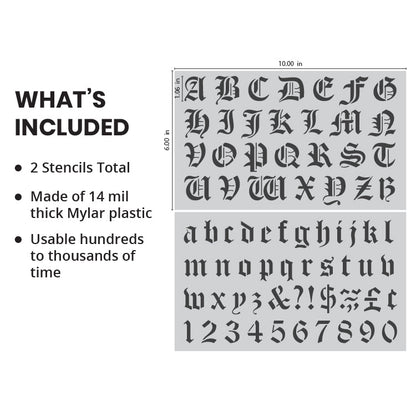 Gothic Letter Alphabet [1in Letters] Set